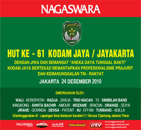 Nagaswara di HUT Ke-61 KODAM Jaya/ Jayakarta