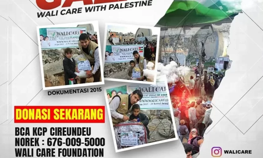 Wali Care Donasi untuk Warga Palestina